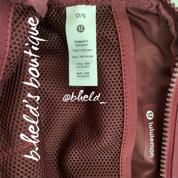 lululemon Everywhere Belt Bag *Extended Strap Red Merlot Fall 2022 Color New NWT - Picture 15 of 16